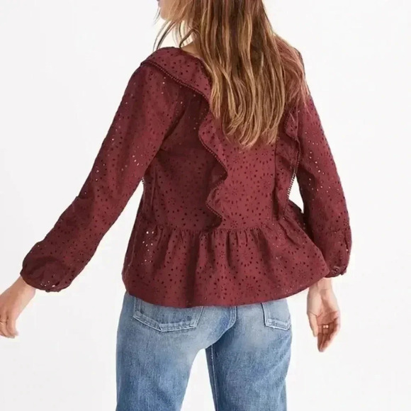 Madewell |  Eyelet Pom-Pom Blouse - Picture 4 of 14